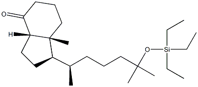 (1R,3aS,7aR)-7a-methyl-1-[(2R)-6-methyl-6-triethylsilyloxyheptan-2-yl]-2,3,3a,5,6,7-hexahydro-1H-inden-4-one 구조식 이미지