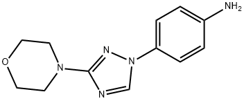 4-(3-Morpholin-4-yl-[1,2,4]triazol-1-yl)-phenylamine 구조식 이미지