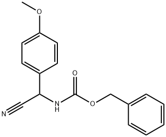 benzyl N-[cyano(4-methoxyphenyl)methyl]carbamate 구조식 이미지