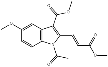 methyl (E)-1-acetyl-5-methoxy-2-(3-methoxy-3-oxoprop-1-en-1-yl)-1H-indole-3-carboxylate Structure