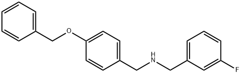 {[4-(benzyloxy)phenyl]methyl}[(3-fluorophenyl)methyl]amine 구조식 이미지