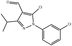 5-chloro-1-(3-chlorophenyl)-3-(propan-2-yl)-1H-pyrazole-4-carbaldehyde Structure