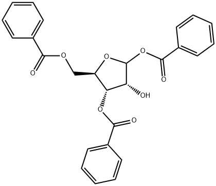 (3R,4S,5R)-5-((benzoyloxy)methyl)-3-hydroxytetrahydrofuran-2,4-diyl dibenzoate 구조식 이미지