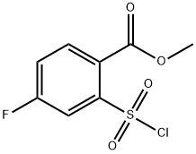 2-Chlorosulfonyl-4-fluoro-benzoic acid methyl ester 구조식 이미지