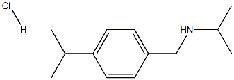 (propan-2-yl)({[4-(propan-2-yl)phenyl]methyl})amine hydrochloride Structure