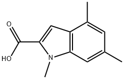 1,4,6-trimethyl-1H-indole-2-carboxylic acid Structure