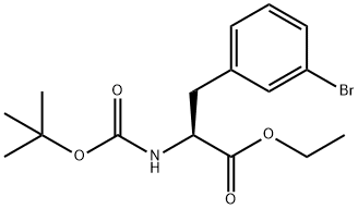 N-Boc-3-bromo-L-phenylalanine ethyl ester 구조식 이미지