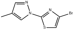 4-bromo-2-(4-methylpyrazol-1-yl)-1,3-thiazole Structure