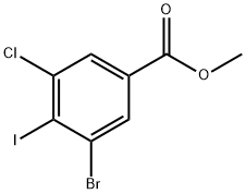Methyl 3-bromo-5-chloro-4-iodobenzoate 구조식 이미지