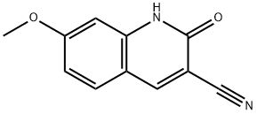 2-Hydroxy-7-methoxy-quinoline-3-carbonitrile 구조식 이미지