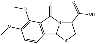 6,7-Dimethoxy-5-oxo-2,3,5,9b-tetrahydro-thiazolo[2,3-a]isoindole-3-carboxylic acid Structure