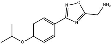 C-[3-(4-Isopropoxy-phenyl)-[1,2,4]oxadiazol-5-yl]-methylamine Structure