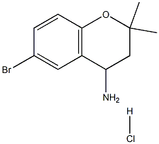 6-BROMO-3,4-DIHYDRO-2,2-DIMETHYL-2H-CHROMEN-4-AMINE HCL Structure