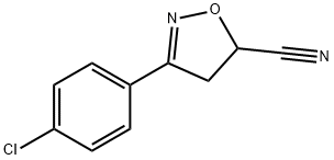 3-(4-Chloro-phenyl)-4,5-dihydro-isoxazole-5-carbonitrile 구조식 이미지
