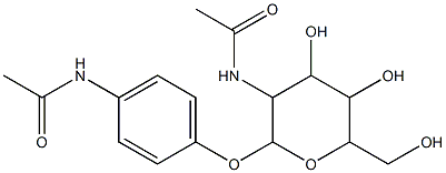 N-[2-(4-acetamidophenoxy)-4,5-dihydroxy-6-(hydroxymethyl)oxan-3-yl]acetamide 구조식 이미지