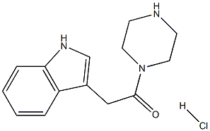 2-(1H-indol-3-yl)-1-(piperazin-1-yl)ethan-1-one hydrochloride Structure