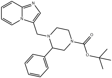 tert-butyl 4-({imidazo[1,2-a]pyridin-3-yl}methyl)-3-phenylpiperazine-1-carboxylate 구조식 이미지