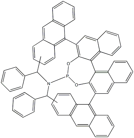 (11bR)- 2,6-di-9-anthracenyl-N,N-bis[(1R)-1-
phenylethyl]-Dinaphtho[2,1-d:1',2'-f][1,3,2]dioxaphosphepin-
4-amine Structure