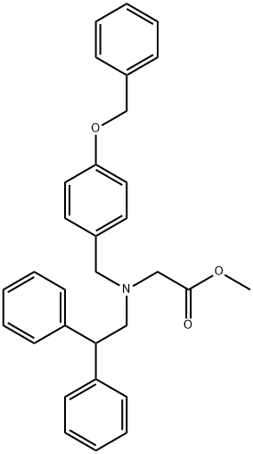 methyl 2-({[4-(benzyloxy)phenyl]methyl}(2,2-diphenylethyl)amino)acetate 구조식 이미지