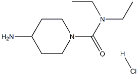4-Amino-N,N-diethylpiperidine-1-carboxamide hydrochloride Structure