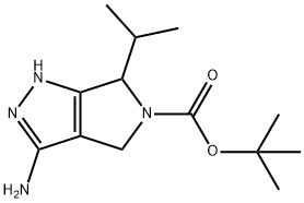 tert-butyl 3-amino-6-isopropyl-4,6-dihydropyrrolo[3,4-c]pyrazole-5(1H)-carboxylate 구조식 이미지