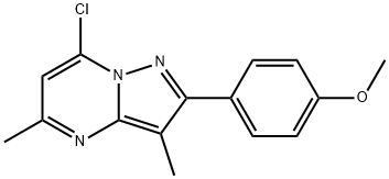 7-Chloro-2-(4-methoxy-phenyl)-3,5-dimethyl-pyrazolo[1,5-a]pyrimidine 구조식 이미지