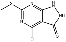 4-CHLORO-6-(METHYLTHIO)-1H-PYRAZOLO[3,4-D]PYRIMIDIN-3(2H)-ONE Structure