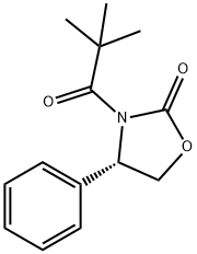 (4S)-3-(2,2-dimethylpropanoyl)-4-phenyl-1,3-oxazolidin-2-one 구조식 이미지
