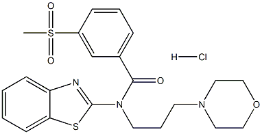 N-(1,3-benzothiazol-2-yl)-3-methylsulfonyl-N-(3-morpholin-4-ylpropyl)benzamide:hydrochloride Structure