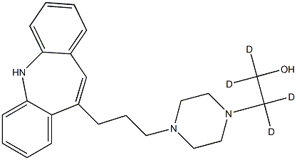 2-[4-(3-benzo[b][1]benzazepin-11-ylpropyl)piperazin-1-yl]-1,1,2,2-tetradeuterioethanol Structure