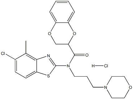 N-(5-chloro-4-methyl-1,3-benzothiazol-2-yl)-N-(3-morpholin-4-ylpropyl)-2,3-dihydro-1,4-benzodioxine-3-carboxamide:hydrochloride Structure