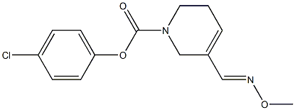 1(2H)-Pyridinecarboxylicacid, 3,6-dihydro-5-[(methoxyimino)methyl]-, 4-chlorophenyl ester Structure