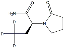 (2S)-4,4,4-trideuterio-2-(2-oxopyrrolidin-1-yl)butanamide Structure