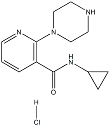 N-CYCLOPROPYL-2-(1-PIPERAZINYL)NICOTINAMIDE HCL 구조식 이미지
