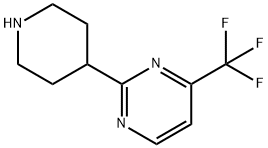 2-(piperidin-4-yl)-4-(trifluoromethyl)pyrimidine 구조식 이미지