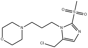 4-{3-[5-(chloromethyl)-2-methanesulfonyl-1H-imidazol-1-yl]propyl}morpholine Structure