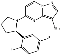 (R)-5-(2-(2,5-difluorophenyl)pyrrolidin-1-yl)pyrazolo[1,5-a]pyrimidin-3-amine Structure