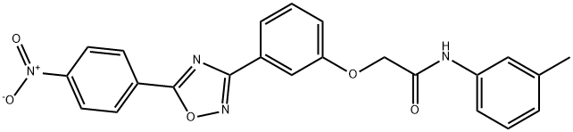 N-(3-methylphenyl)-2-[3-[5-(4-nitrophenyl)-1,2,4-oxadiazol-3-yl]phenoxy]acetamide Structure