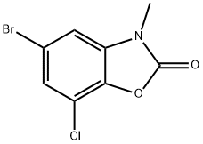5-BROMO-7-CHLORO-3-METHYLBENZO[D]OXAZOL-2(3H)-ONE Structure
