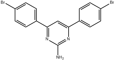 4,6-bis(4-bromophenyl)pyrimidin-2-amine Structure