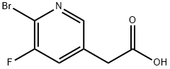 (6-Bromo-5-fluoro-pyridin-3-yl)-acetic acid Structure