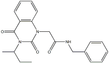 N-benzyl-2-(3-butan-2-yl-2,4-dioxoquinazolin-1-yl)acetamide 구조식 이미지