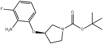 (R)-tert-Butyl 3-(2-amino-3-fluorophenoxy)pyrrolidine-1-carboxylate 구조식 이미지