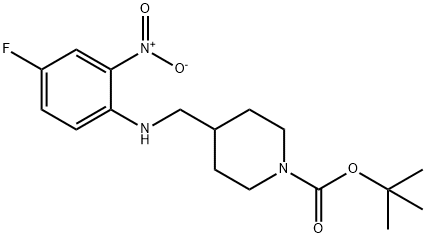 tert-Butyl 4-[(4-fluoro-2-nitrophenylamino)methyl]piperidine-1-carboxylate Structure