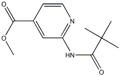 2-(2,2-Dimethyl-propionylamino)-isonicotinic acidmethyl ester 구조식 이미지