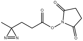 3H-Diazirine-3-propanoic acid, 3-methyl-, 2,5-dioxo-1-pyrrolidinyl ester 구조식 이미지