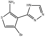 4-BROMO-3-(4H-1,2,4-TRIAZOL-3-YL)THIOPHEN-2-AMINE Structure