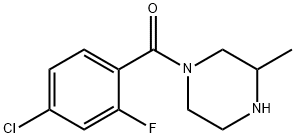 1-(4-chloro-2-fluorobenzoyl)-3-methylpiperazine 구조식 이미지