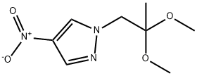 1-(2,2-dimethoxypropyl)-4-nitro-1H-pyrazole 구조식 이미지