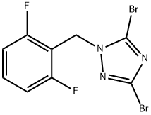 3,5-dibromo-1-[(2,6-difluorophenyl)methyl]-1H-1,2,4-triazole 구조식 이미지